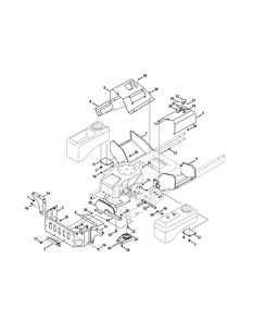 Engine Connections Diagram and Parts List for Z-FORCES46 (17AF5BHH-17AF5BHH010)(2011) Cub Cadet Lawn Tractor